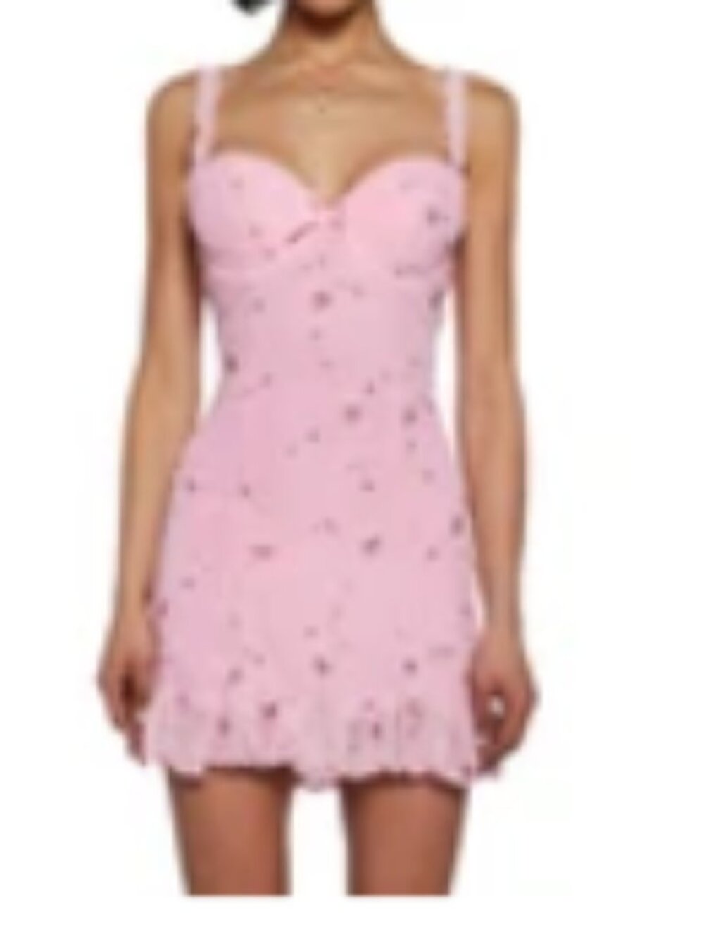 X Large Pink womens Floral Dress After Party Pink Dress X Large